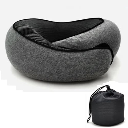 Travel Neck Pillow Memory Foam U-Shaped Pillow Snail Style Travel Neck Support Portable Adjustable Soft Noon Break Sleep Pillows