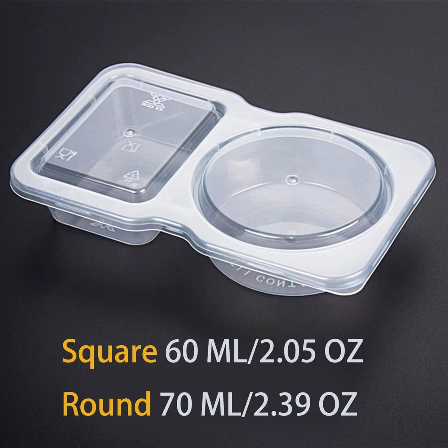 5/15/25/35 Pcs Double Compartment Seasoning Container with Lid Portable Compartment Snack Container for Daily Outdoor Picnic