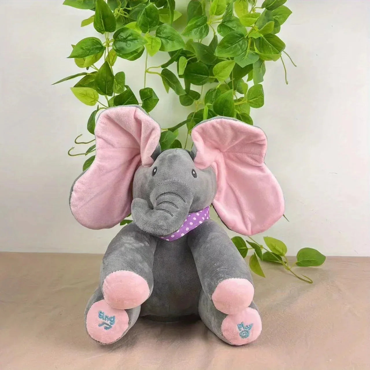 Animated Elephant Toys Plush Singing Elephant with Ears Moving Electric Plush Toy Cute Elephant Stuffed Animal Toy for Baby Gift